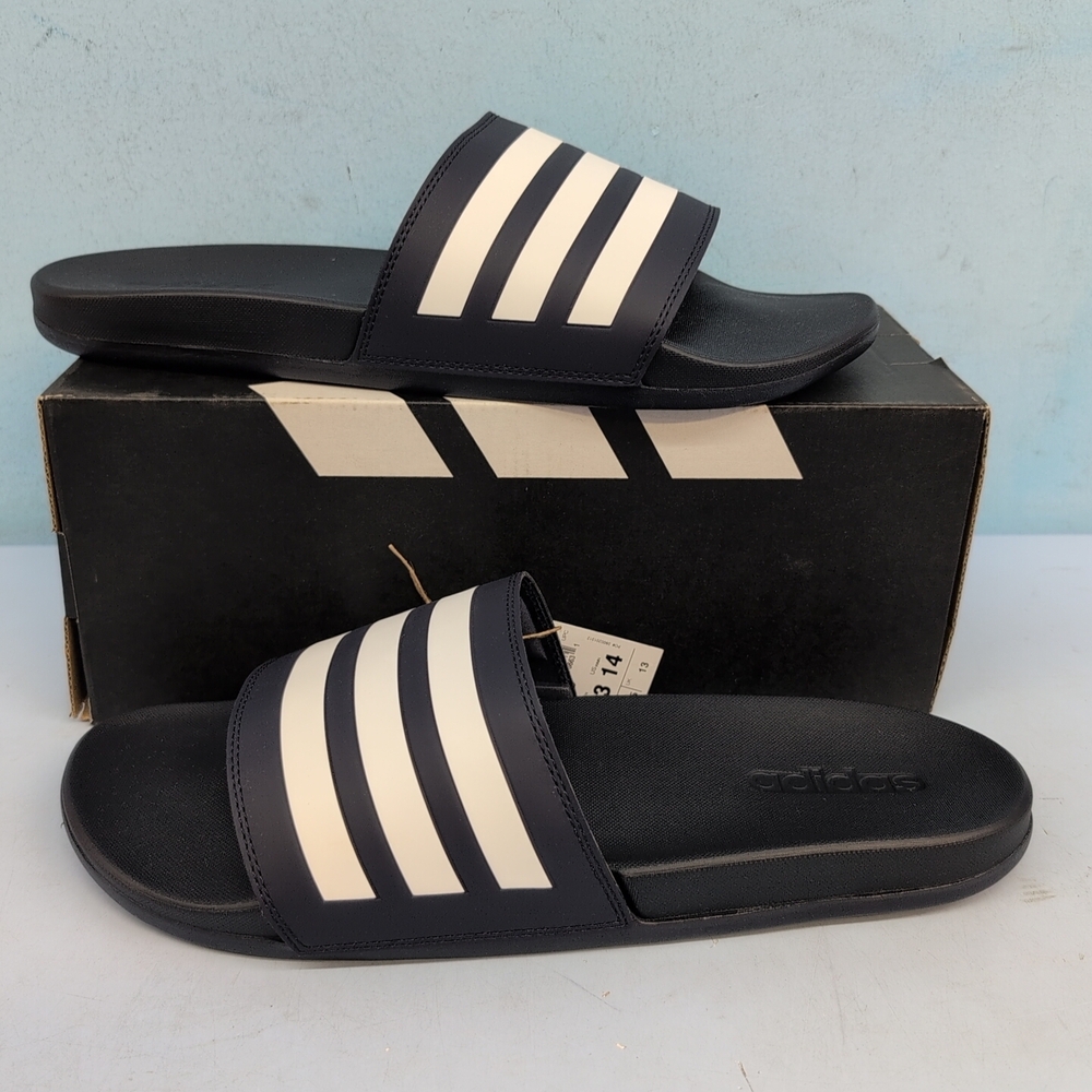 Adidas Adilette Comfort Men’s Slip On Slides US 13 Legend Ink Cloud White GZ5892